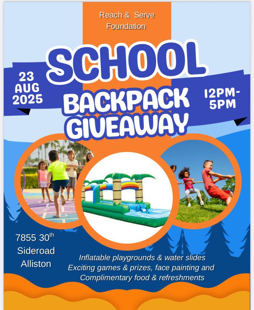 School Backpack Giveaway